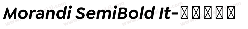 Morandi SemiBold It字体转换